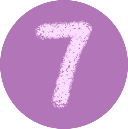 Number 7 with round background